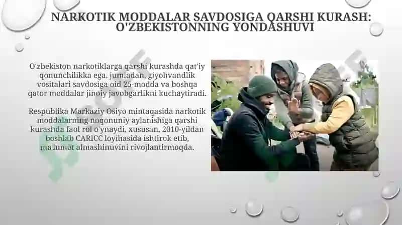 Markaziy Osiyodagi terrorizm, giyohvandlik va savdo 6