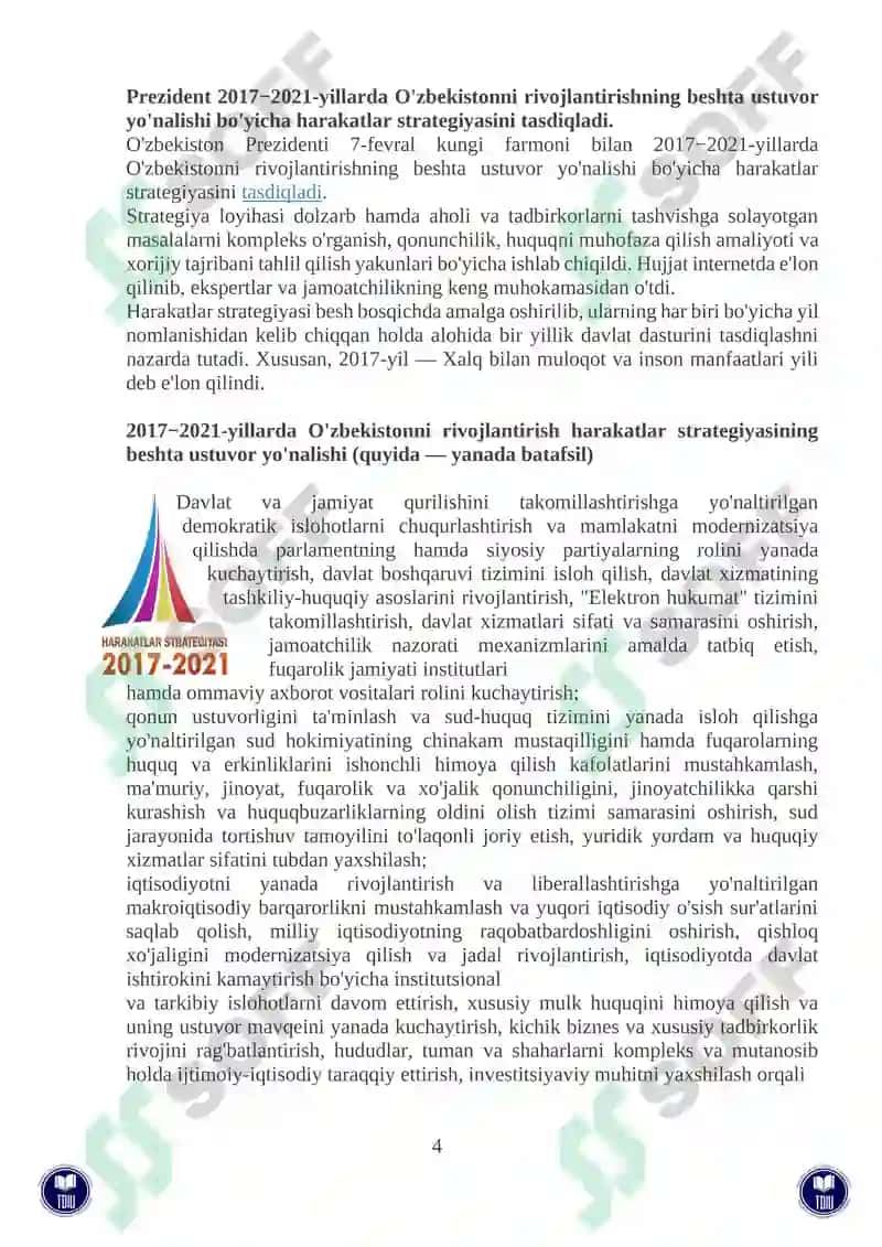 Oʼzbekiston Respublikasining Xarakatlar strategiyasi: makroiqtisodiy barqarorlik va investitsion faollik 6