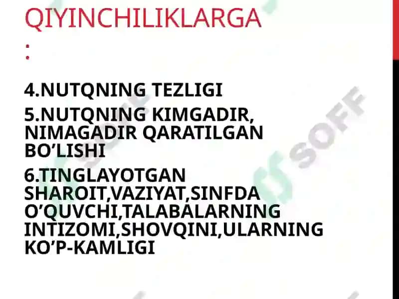 TINGLAB TUSHUNISHDAGI QIYINCHILIKLAR 6