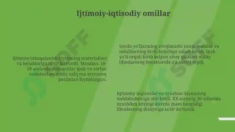 Milliy liboslar va ularning tarixiy rivojlanish bosqichi 6