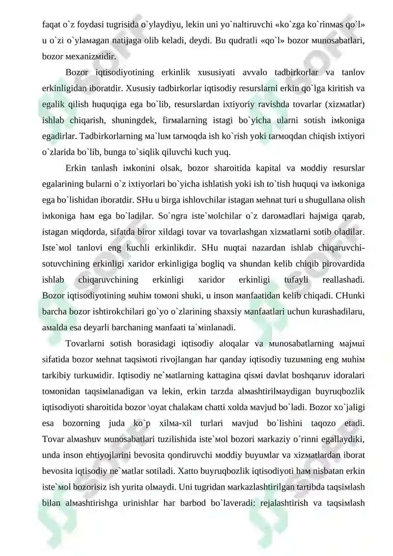 Bozor tushunchasi va uning vazifalari 6