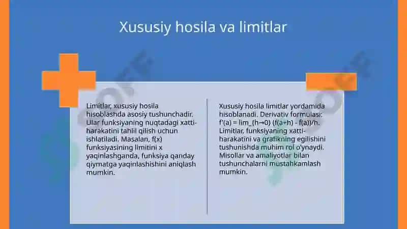 Xususiy hosila va yuqori tartibli differensiallar 6