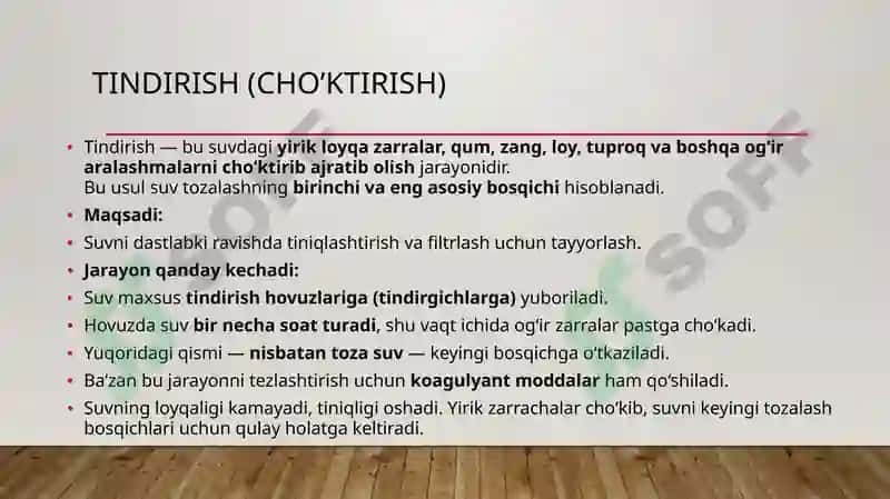Ichimlik suviga bo‘lgan gigienik talablar va sifatini ustidan nazorati 6