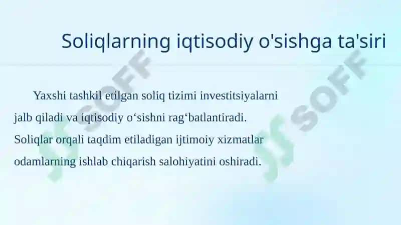 Soliqlarning makroiqtisodiy mohiyati va roli 6