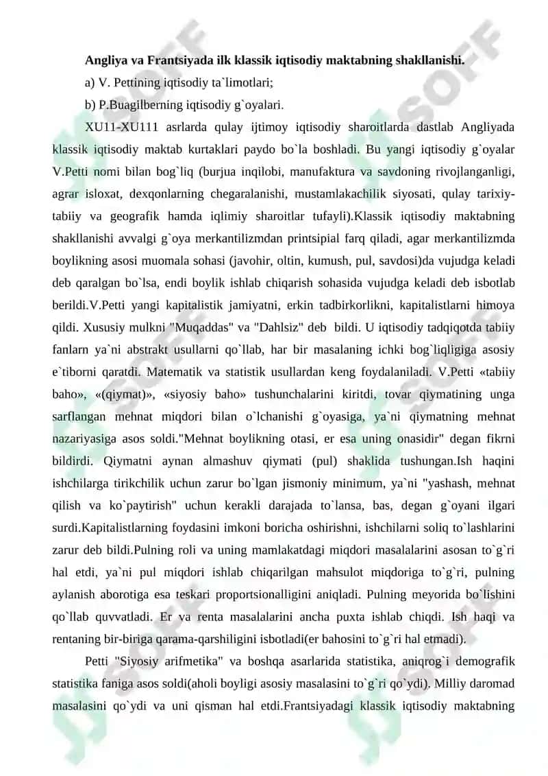 Mеrkantilizm va klassik iqtisodiy maktab 6