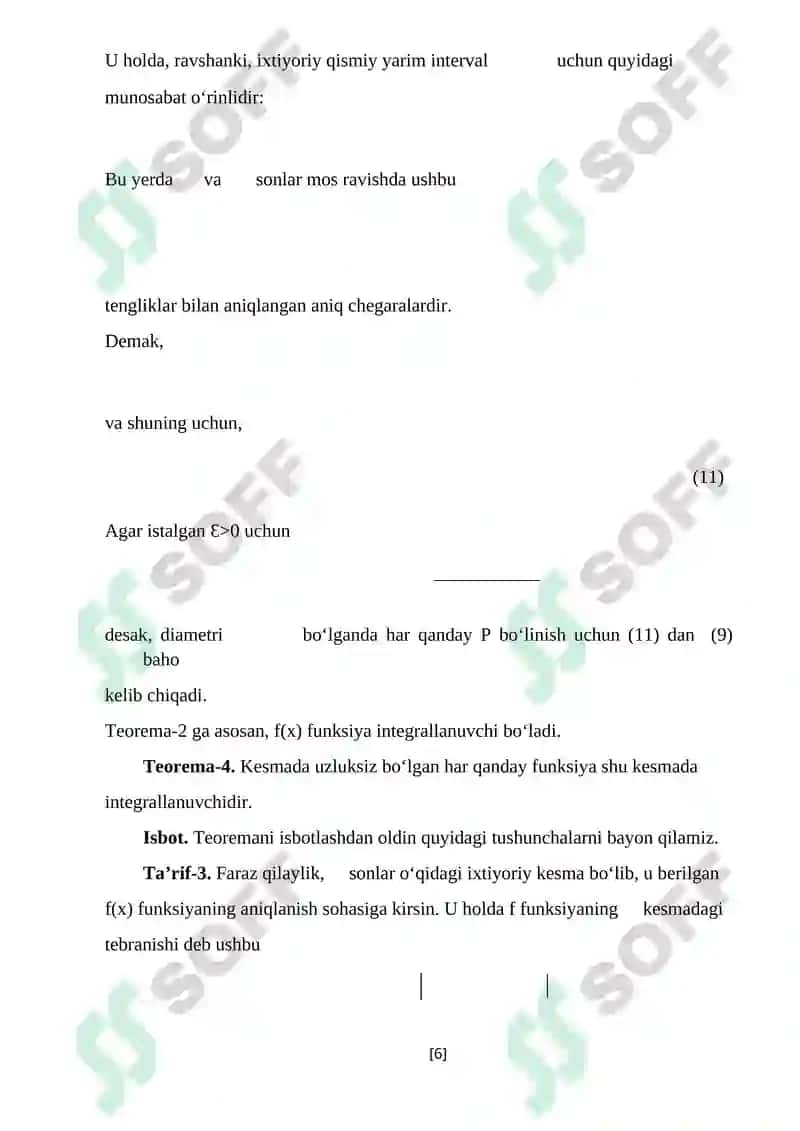 Riman va Riman-Stiltes integrallari 6