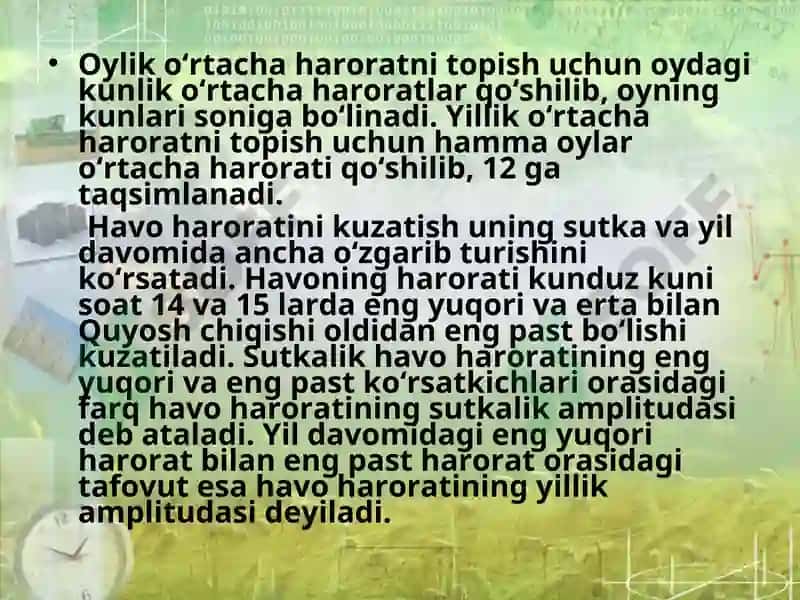 Havo harorati 6
