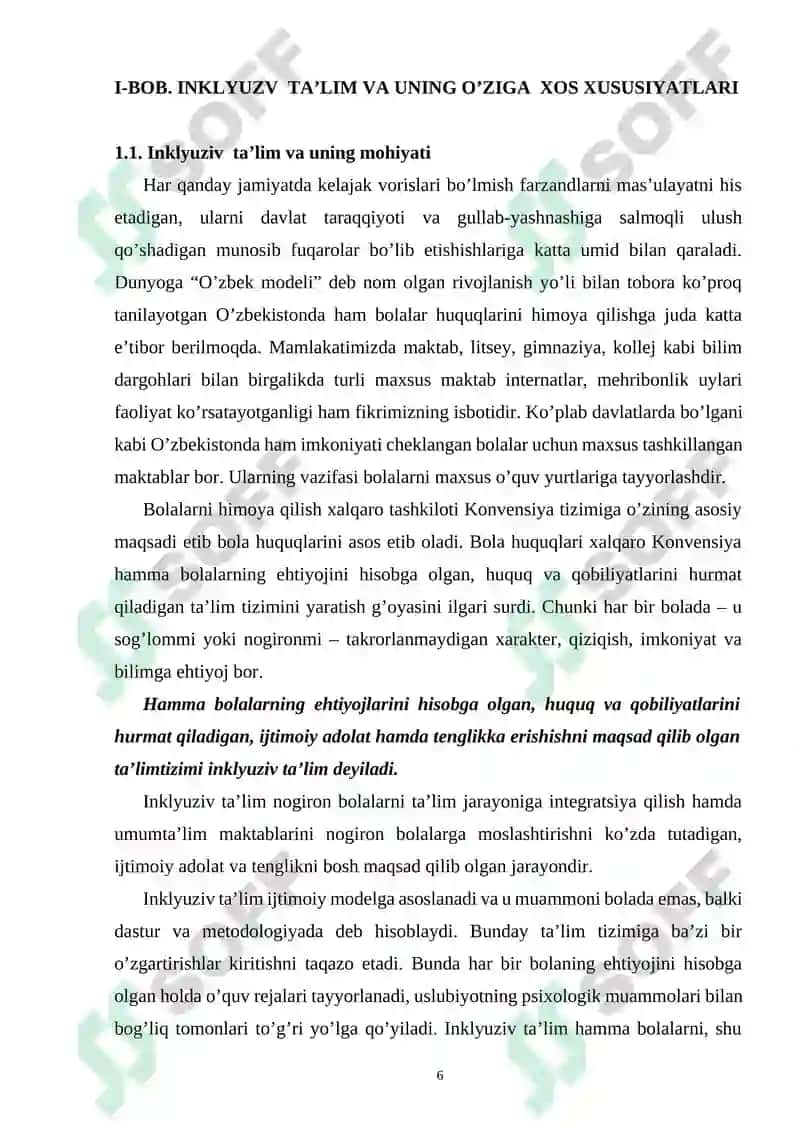 INKLYUZIV TA’LIM BO‘YICHA RESPUBLIKADA OLIB BORILAYOTGAN FAOLIYAT 6