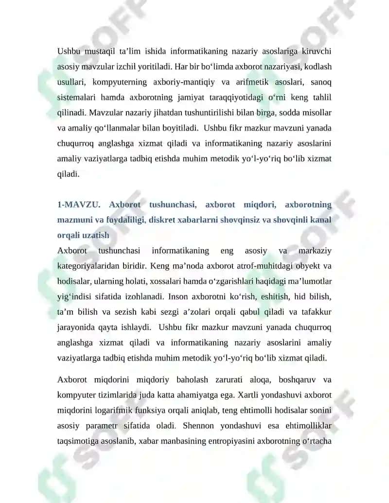Informatikaning Nazariy Asoslari 6