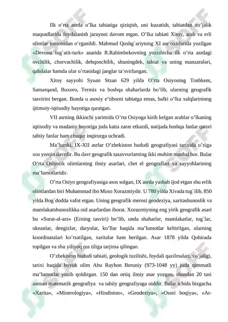 O‘ZBEKISTON TABIATINI GEOGRAFIK O‘RGANILISHI TARIXI 6