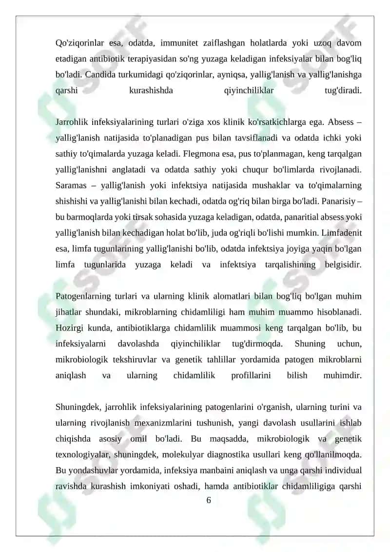 JARROHLIK INFEKSIYASI - MAHALLIY INFEKSIYALAR: ABSESS, FLEGMONA, SARAMAS, PANARISIY,LIMFADENIT 6