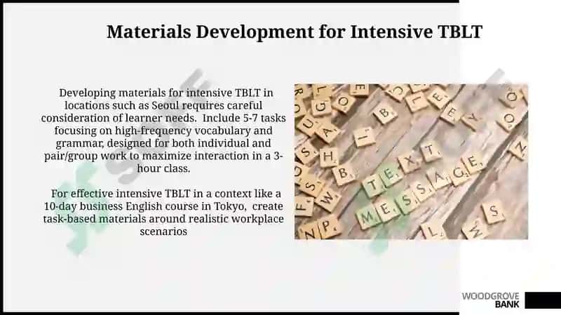 Task-based language teaching in intensive context 6