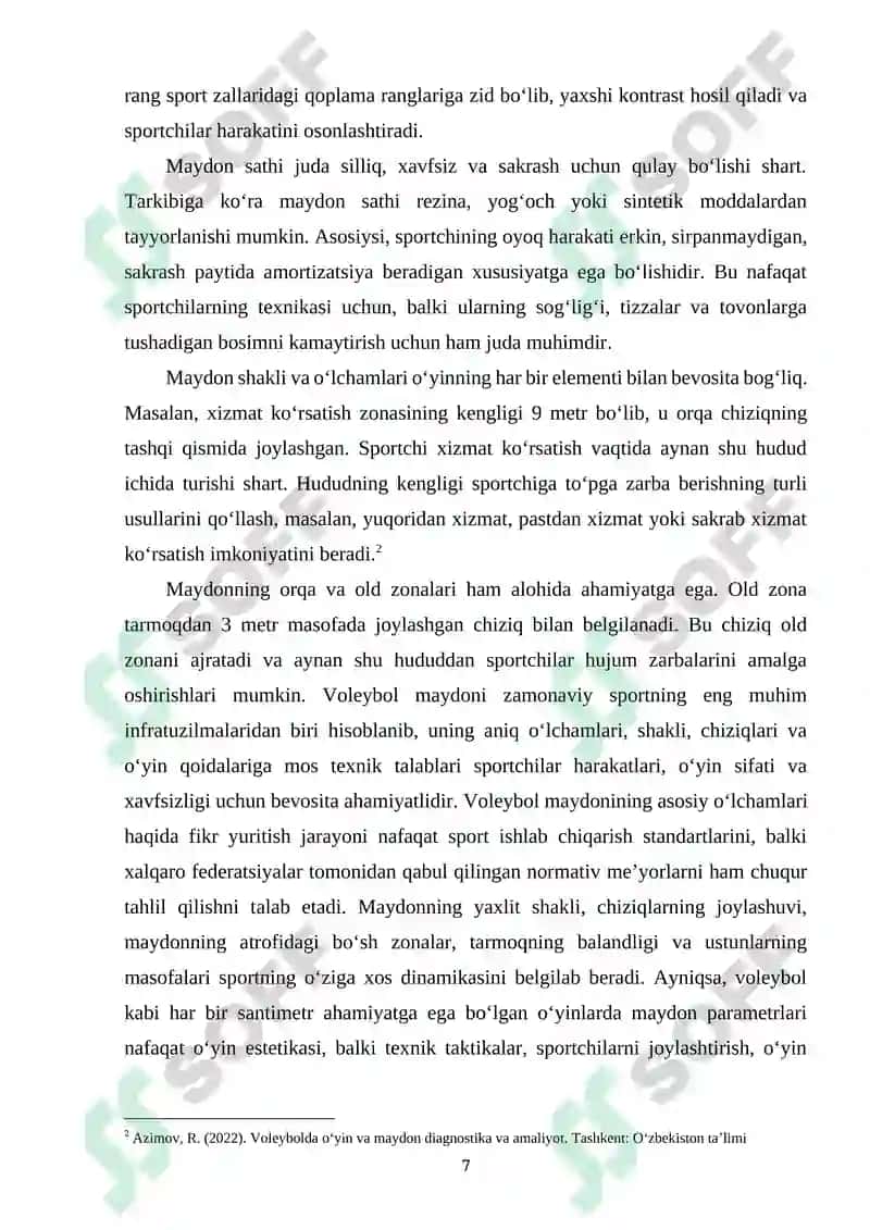 Voleybol maydonining o‘lchamlari va undagi jihozlar 6