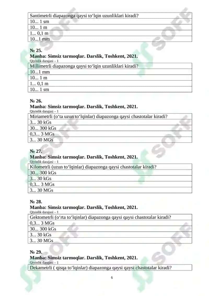 Simsiz tarmoqlar 6