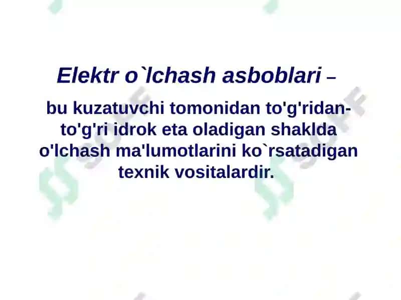 Elektr o'lchash asboblari va qurilmalar 6