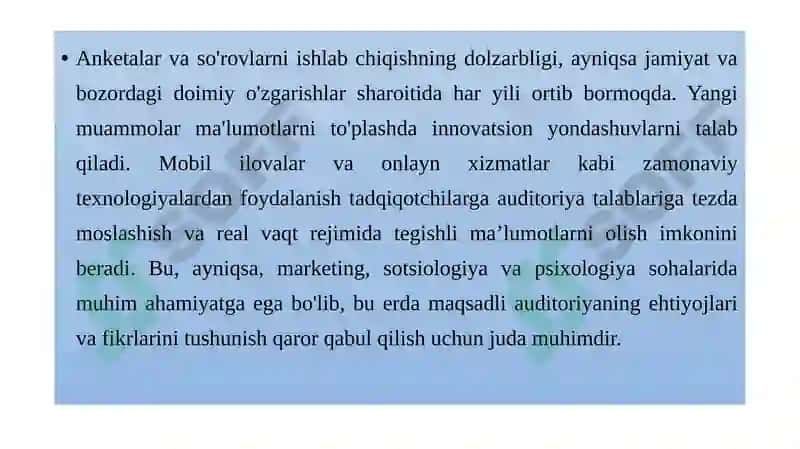 Tadqiqot usullari va ko'nikmalar 6