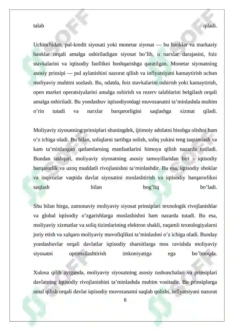 Moliyaviy siyosat 6