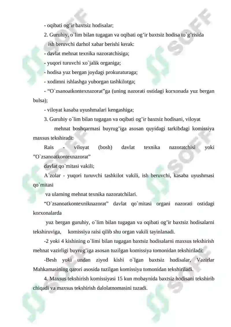 Baxtsiz hodisalar, jarohatlanish va kasbiy kasalliklar 6