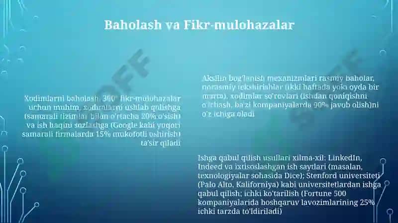 Ishga joylashtirish metodlari 6