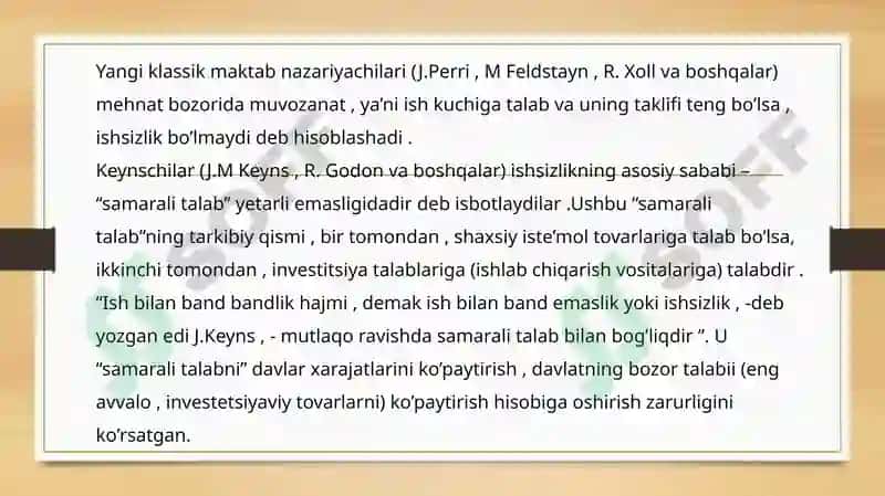 Ishsizlikning kelib chiqish sabablar va namoyon bolish shakllari 6