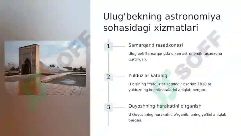 Mirzo Ulug'bek - davlat arbobi va buyuk olim 6