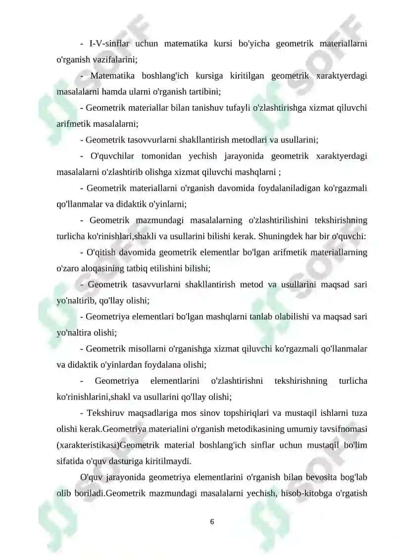 BOSHLANG‘ICH SINFLARDA ALGEBRAIK MAVZUDAGI MASALA VA ULARNI O‘RGANISH METODIKASI 6