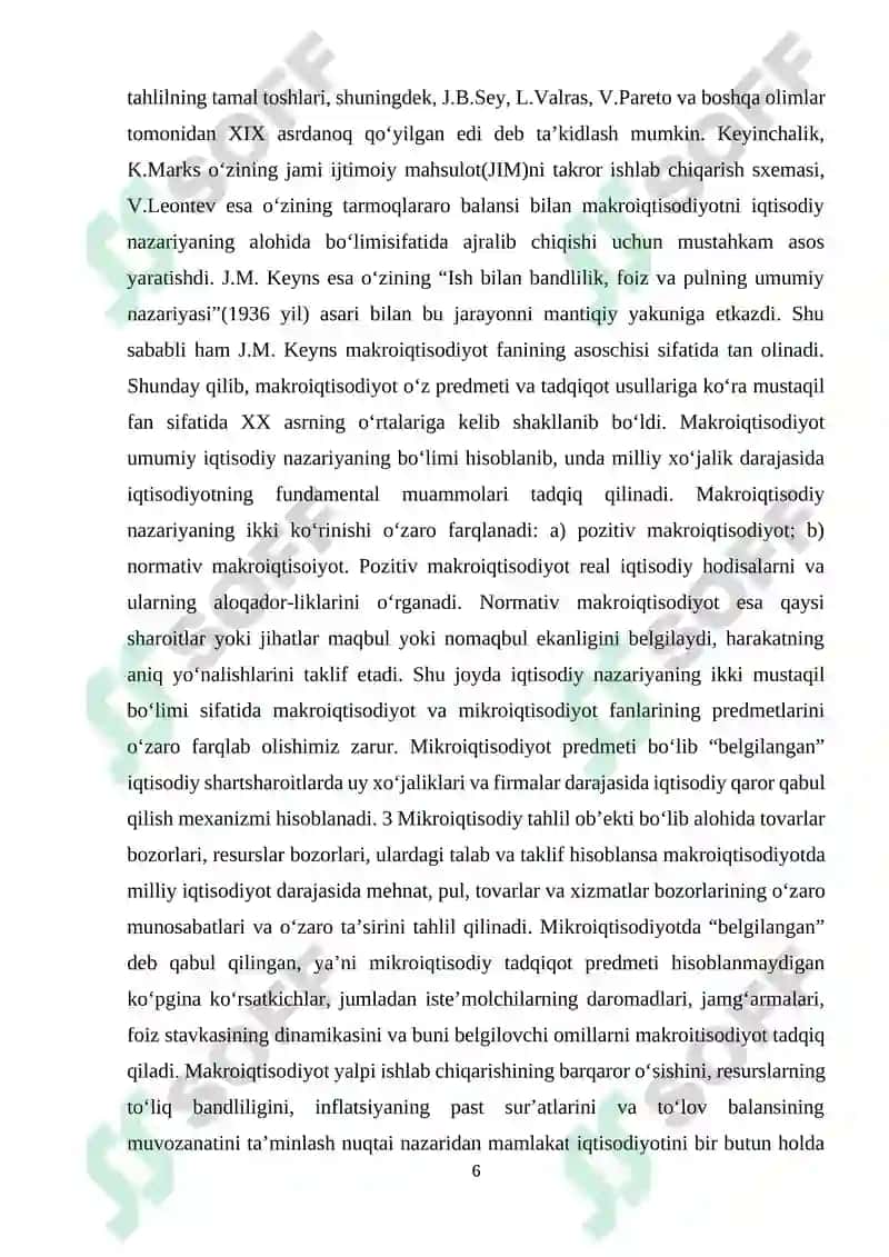 Makroiqtisodiy muvozanatlik va unga erishishning bozor iqtisodiyotidagi shart sharoitlari 6