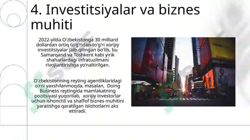 Yangi Ózbekiston ijtimoiy siyosiy iqtisodiy va madaniy hayotida rol berayotgan ózgarishlar 6