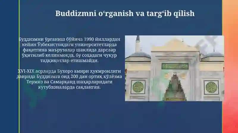 Buddaviylik dinining tarixiy ildizlari va hozirgi zamon 6