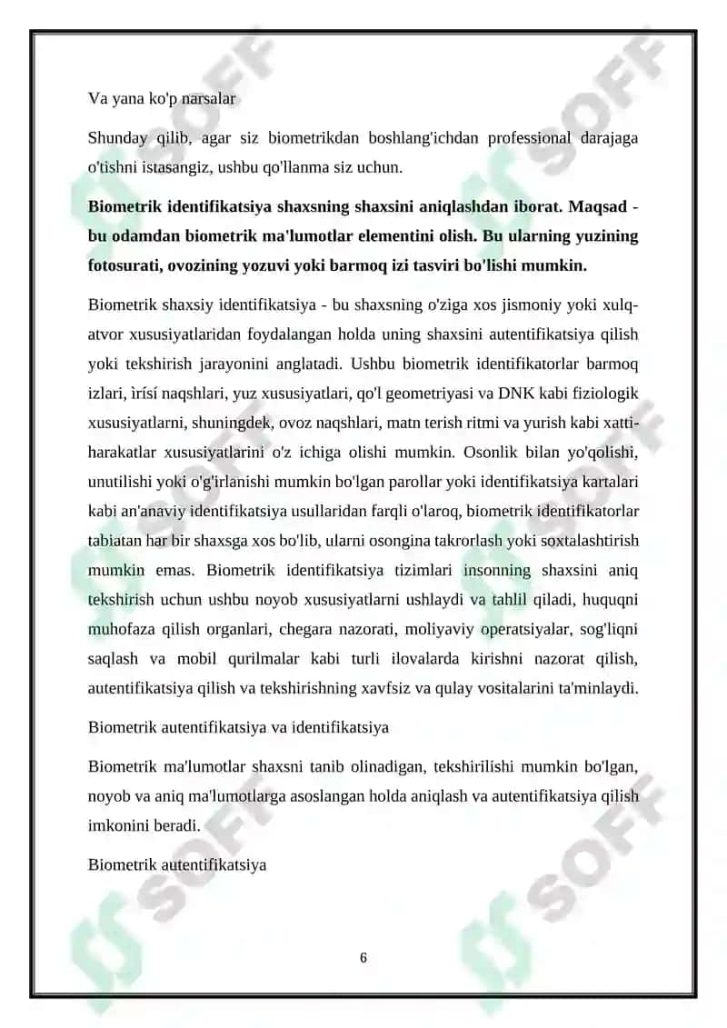 Shaxsni Identifikatsiyalashning Biometrik Vositalari 6