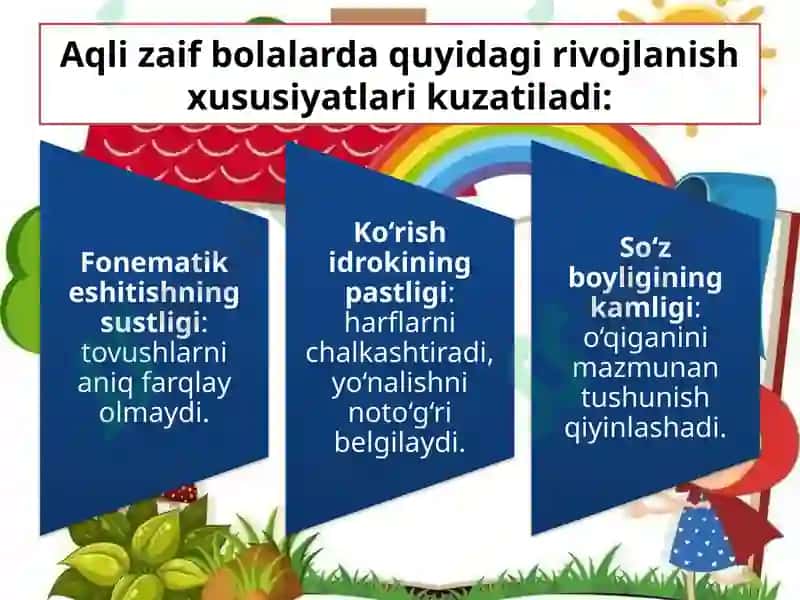 AQLI ZAIF BOLALARDA O'QISH KO'NIKMALARINI KORREKSIYA QILISH 6