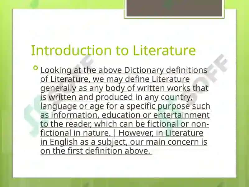 Introduction to Literature 6