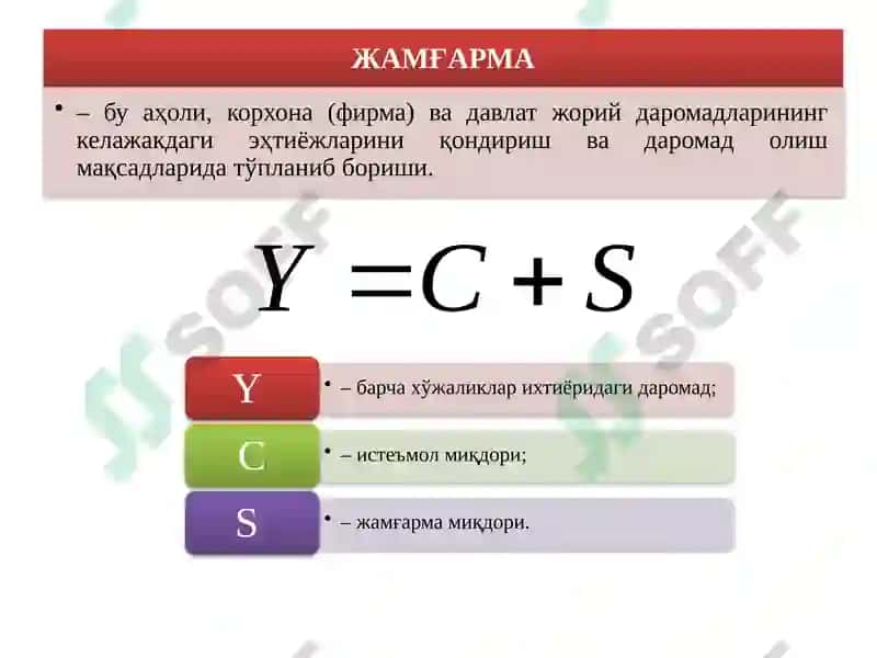 жамгармавау нинг ҳажмига тасир этувчи омиллар 6