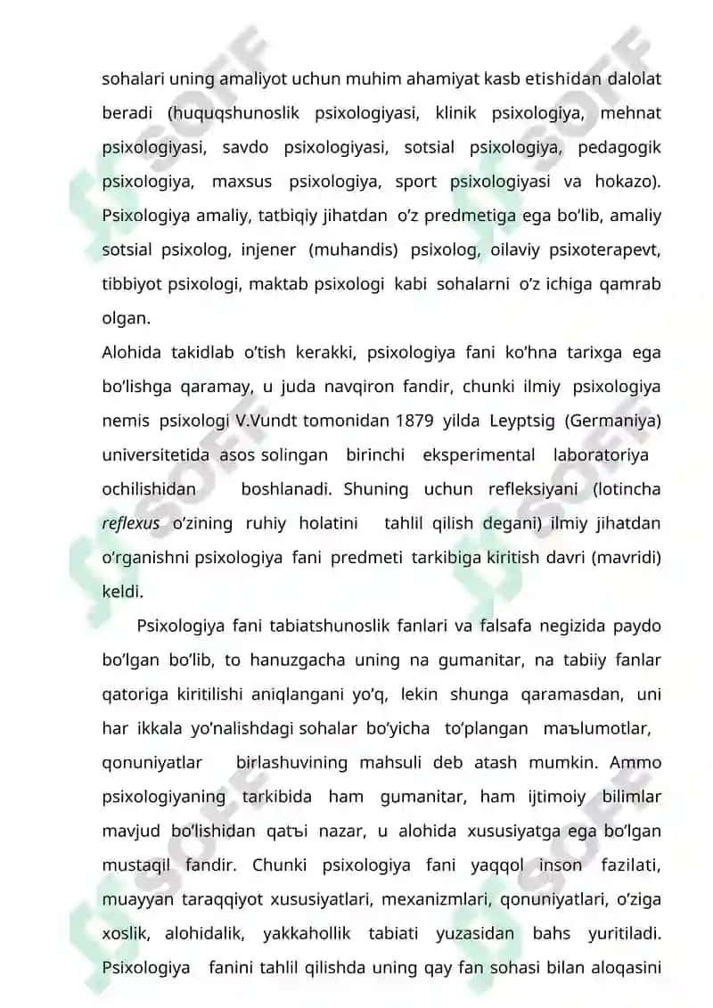 Psixologiya Fanining Predmeti, Maqsadi va Vazifalari 6