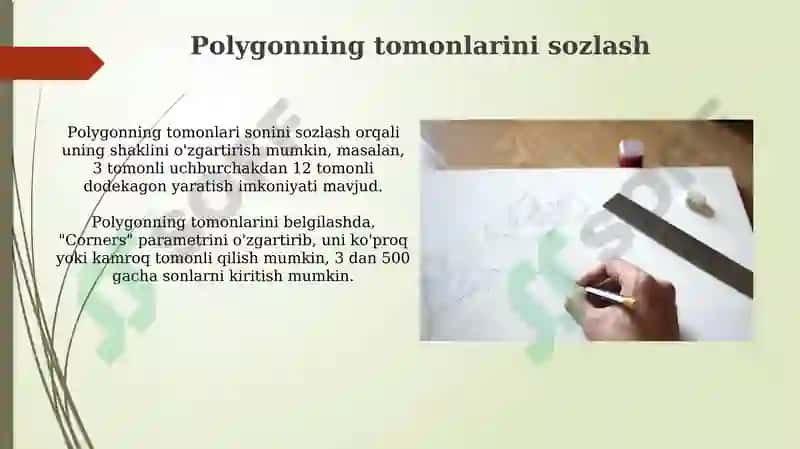 Corel Draw dasturida poligon uskunasi bilan ishlash 6