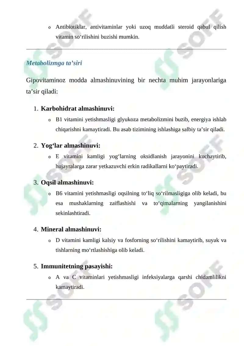 gipovitaminoz va gipervitaminoz   haqida referat 6