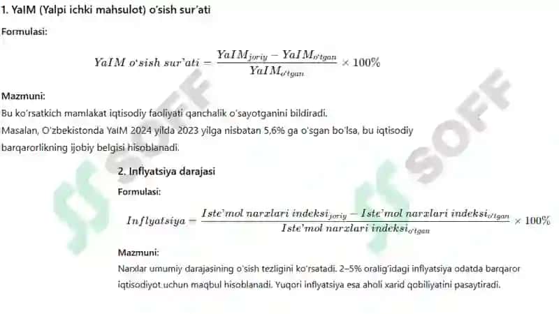Iqtisodiy xavfsizlikning asosiy ko’rsatkichlari 6
