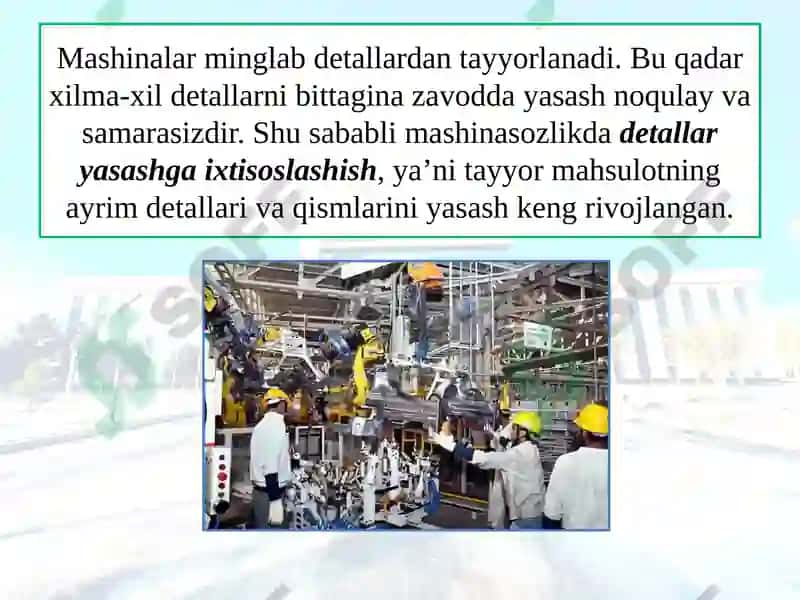 Mashinasozlik va uning tarmoqlari 6