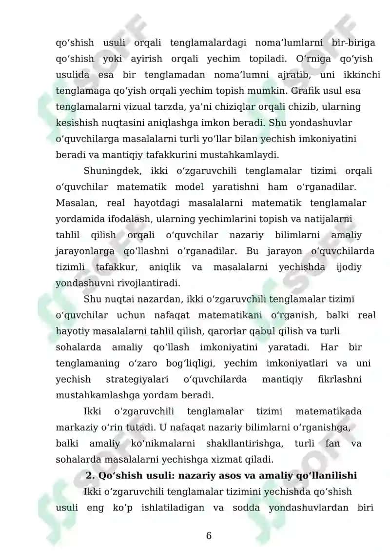 Ikki o'zgaruvchili tenglamalar tizimi 6