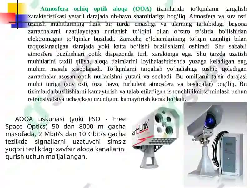 Optik aloqa tizimlari 6
