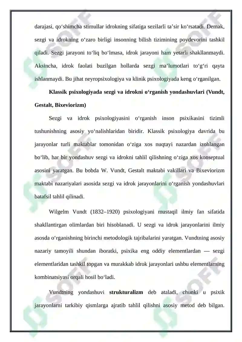 Sezgi va idrokni o‘rganishdagi yondashuvlar 6