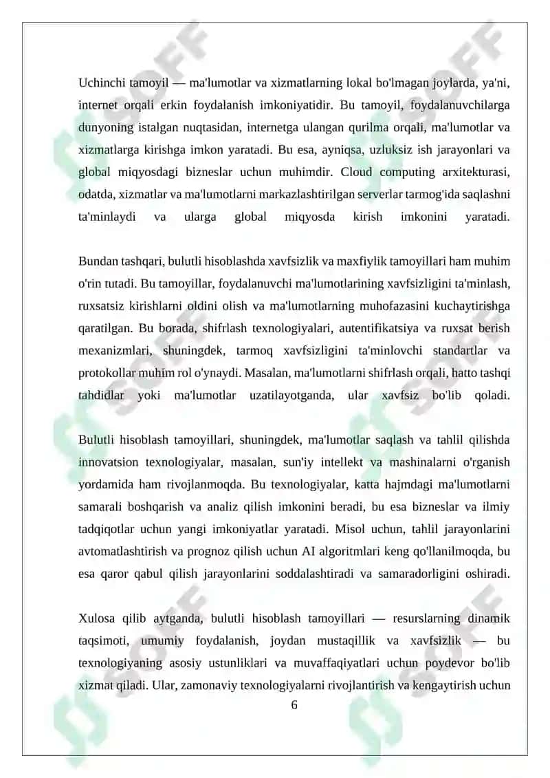 Bulutli hisoblash va ma'lumotlarni saqlash 6