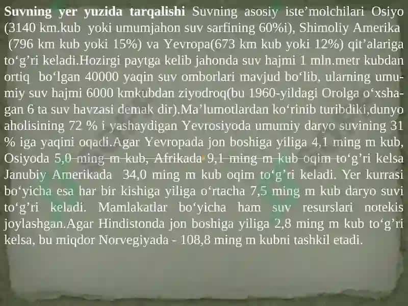 Suv resurslari muhofazasi prezentatsiya 6