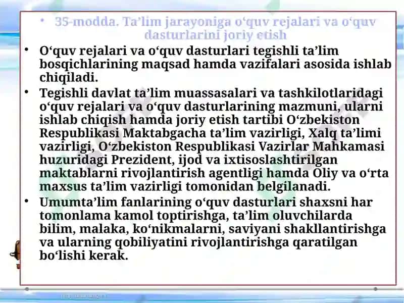 Ta'lim mazmuni 6