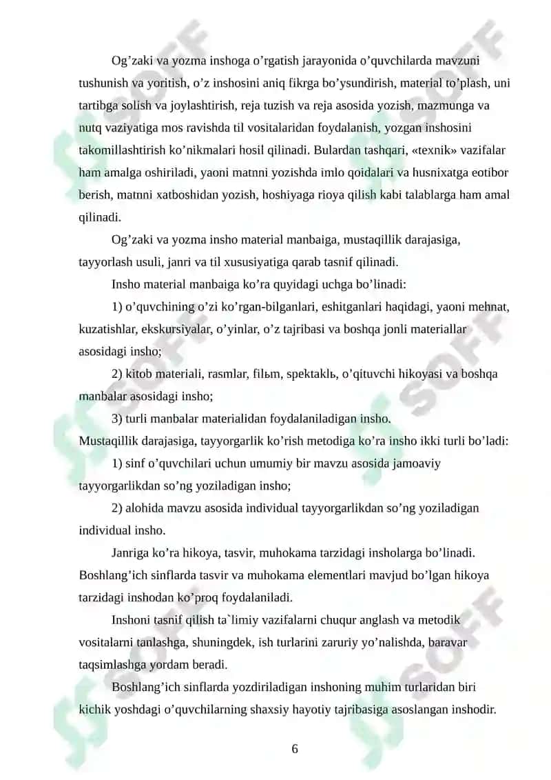 Boshlang`ich sinflarda insho yozishga o`rgatish 6