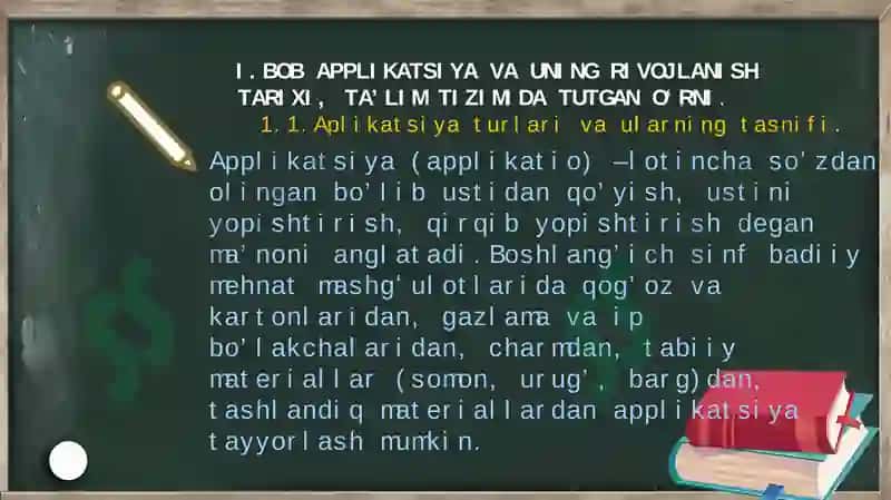 Applikatsiyaga oʻrgatishning vazifalari. MTTning yosh guruhlarida applikatsiyaga oʻrgatishning metodlari 6
