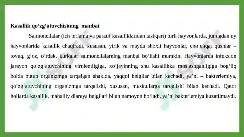Salmonellyoz epidemiologiyasi va profilaktikasi 6
