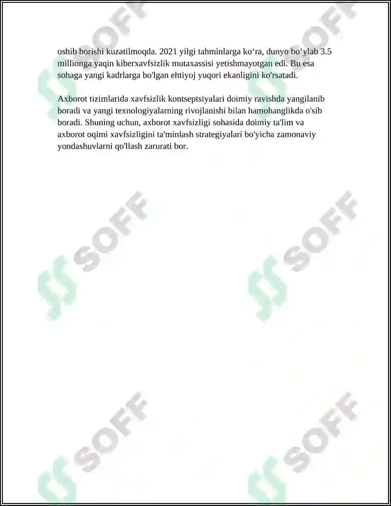AXBOROT TIZIMLARI VA RESURSLARIDAN RUXSATSIZ FOYDALANISHLARNI ANIQLASH USLUBIYATI 6