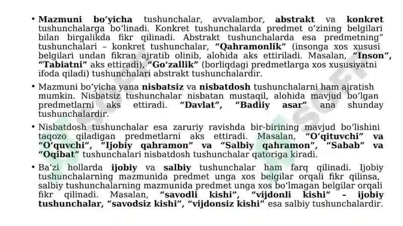 Tafakkur shakllari: tushuncha, hukm va xulosa 6