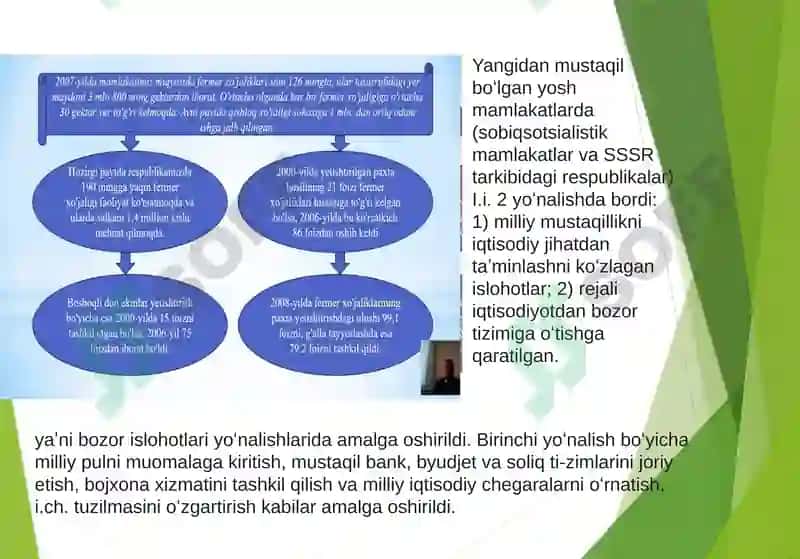 Mustaqil O'zbekiston: yosh davlatning iqtisodiy xolatni barqarorlashtirish uchun qo'ygan qadamlar 6